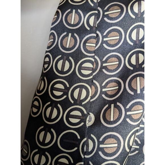 Bcbgmaxazria Shift Dress Women MOD ROUND PRINT Sleeveless Black Size Medium - Picture 5 of 6